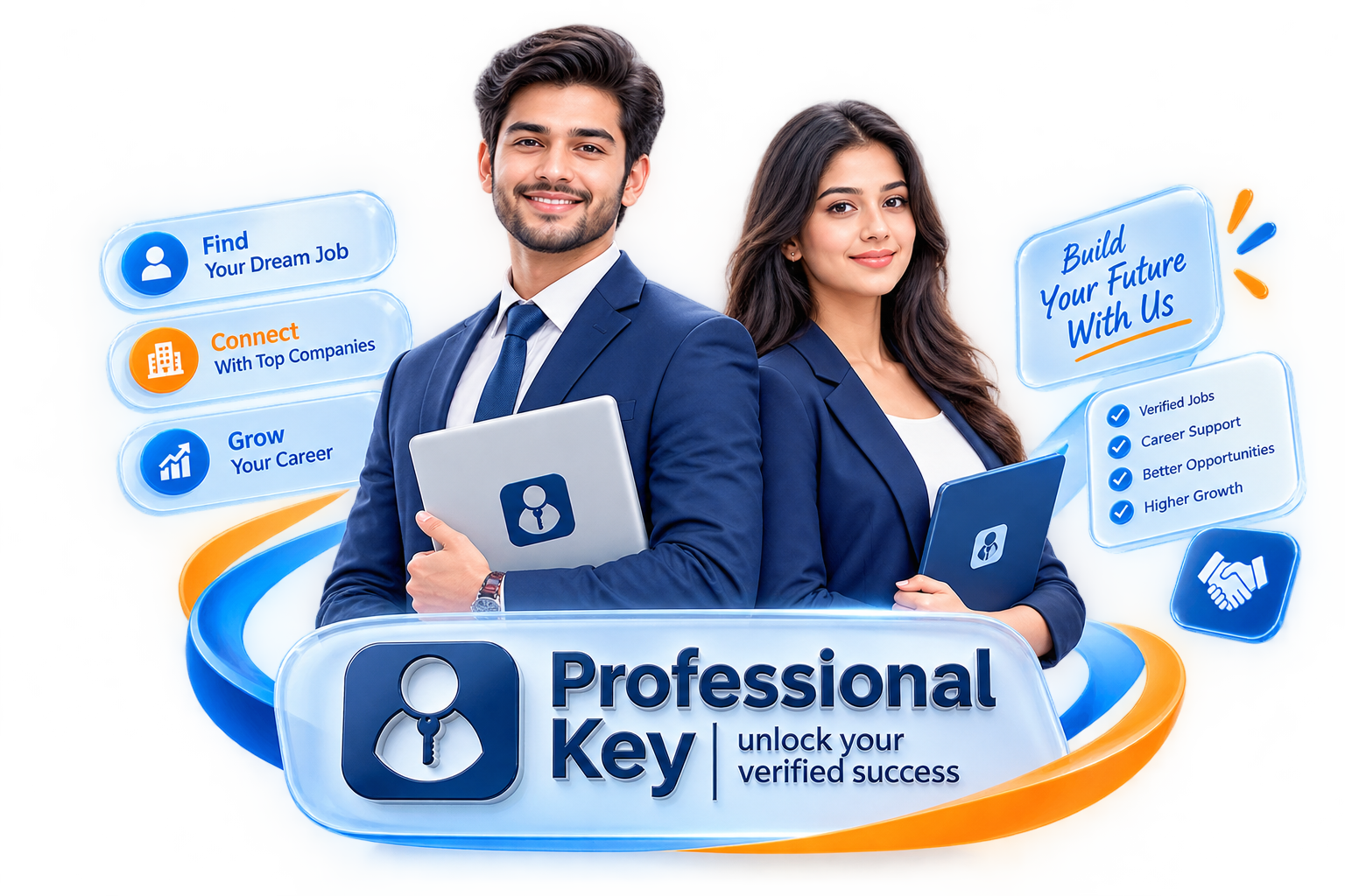 Professional Key corporate career branding with professional team